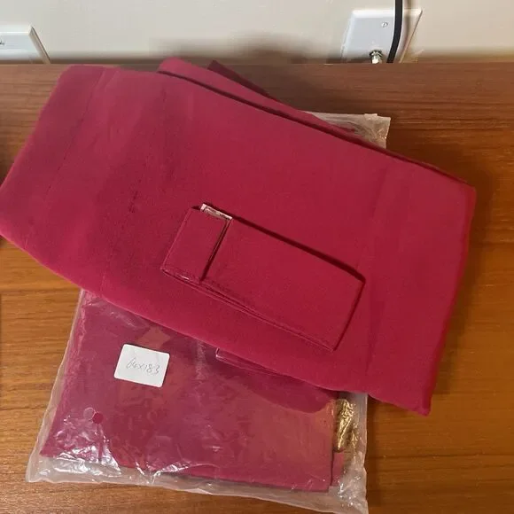 Blackout Thermal Panels French Door Curtains Apple Red, 25x72-Inches, 2 - Picture 5 of 5